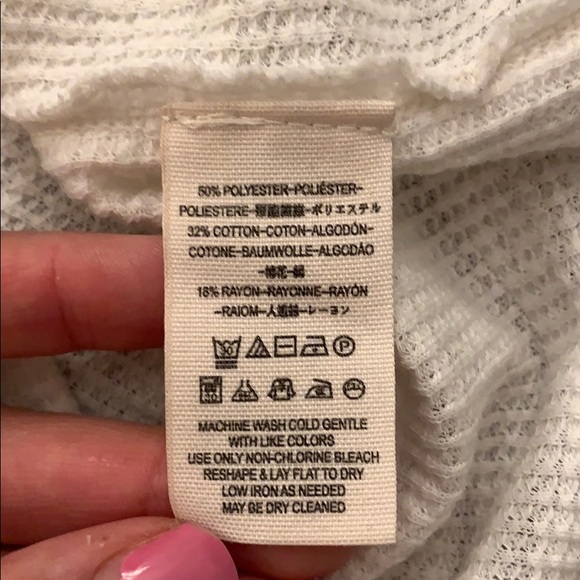 Free People Creme 3 Button Knit Henley Shirt - Picture 10 of 11